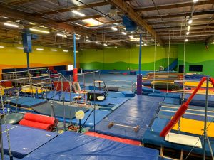 Gymnastics Facility with gymnastics equipment