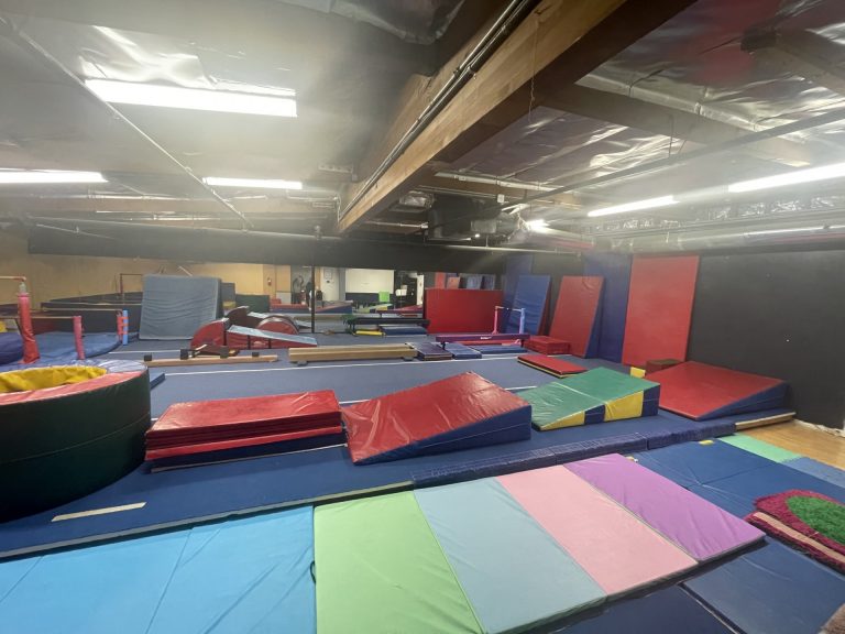 Gymnastics Facility with gymnastics equipment Colorful Mats Mini Gym Area