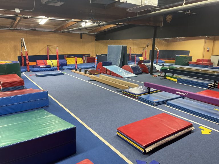 Gymnastics Facility with gymnastics equipment Colorful Mats Mini Gym Area