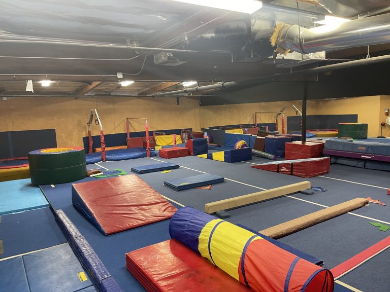 Gymnastics Facility with gymnastics equipment Colorful Mats Mini Gym Area