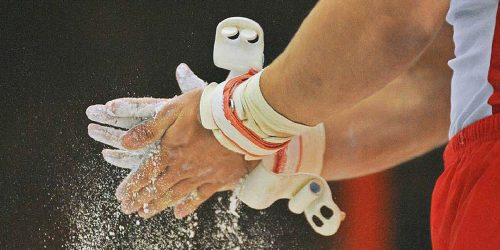 Background image of hand clapping with chalk